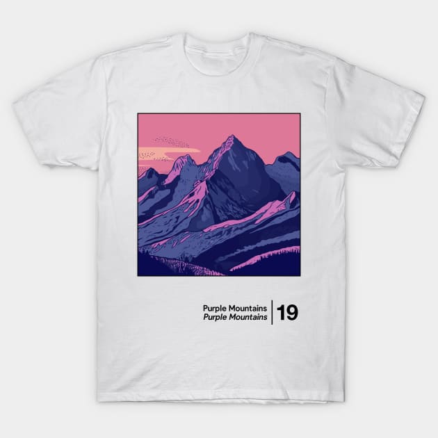 Purple Mountains - Minimalist Illustration Artwork T-Shirt by saudade